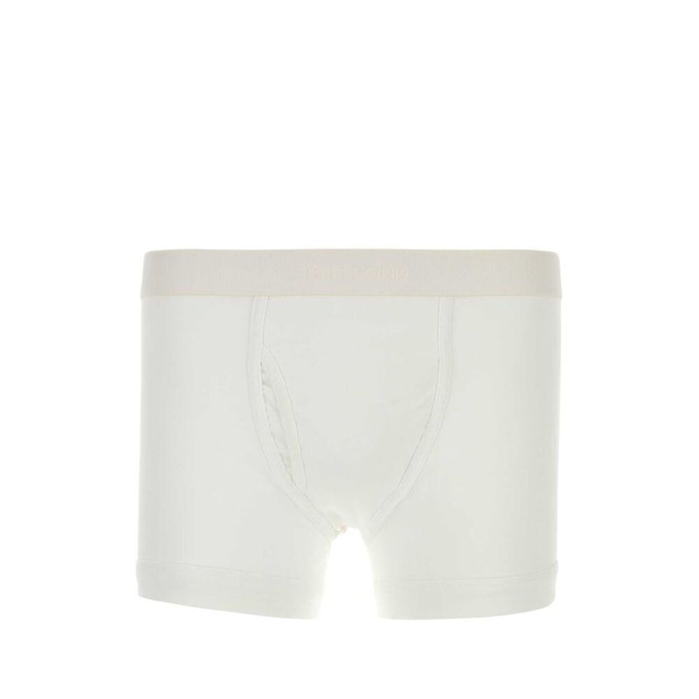 Tom Ford Men White Stretch Cotton Boxer